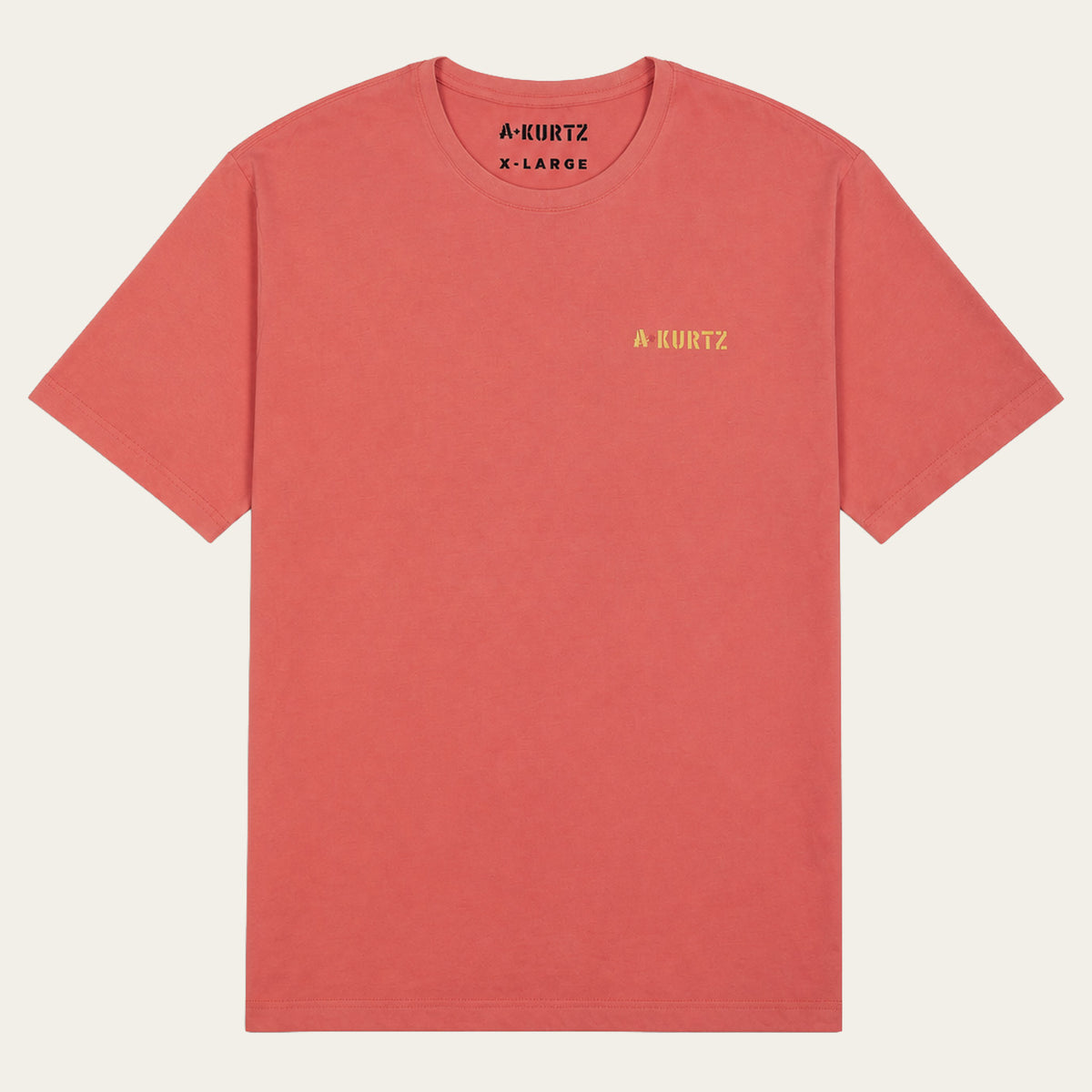 T-shirt z nadrukiem plażowym – przód |color:palau coral