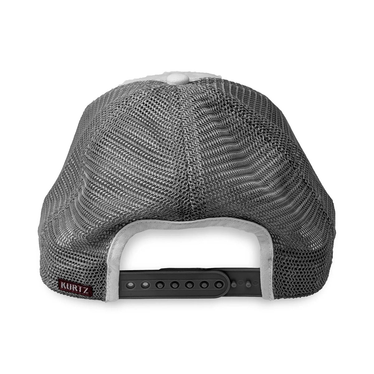 Distressed Baseball Cap - White - Back - Tad |color:White/Grey