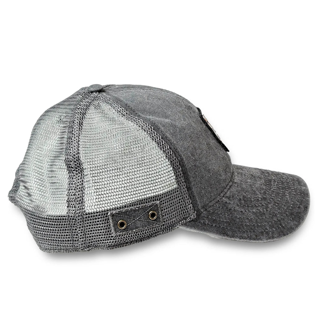Czapka pilota myśliwca – Jet Pilot – szara – prawa strona |color:Gray Jet Wash