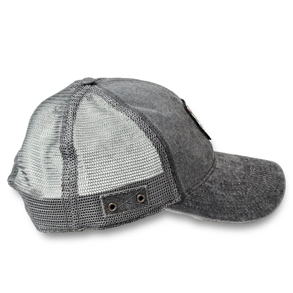 Czapka pilota myśliwca – Jet Pilot – szara – prawa strona |color:Gray Jet Wash