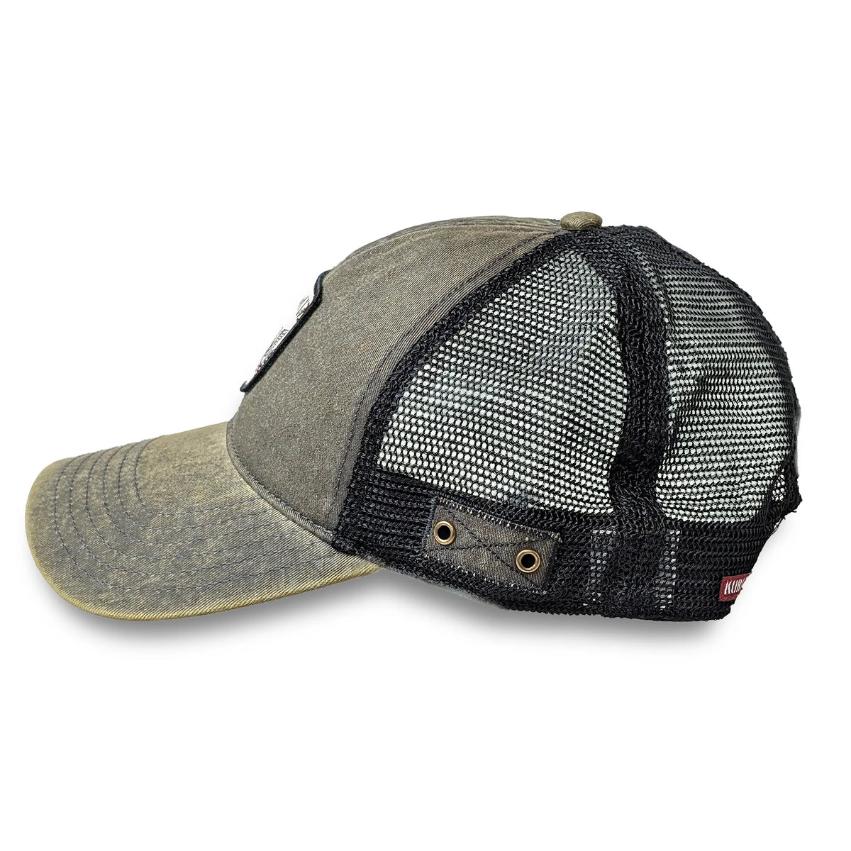 Fighter Pilot Hat - Jet Pilot - Olive -Left 
|color:Olive/ Black Jet Wash