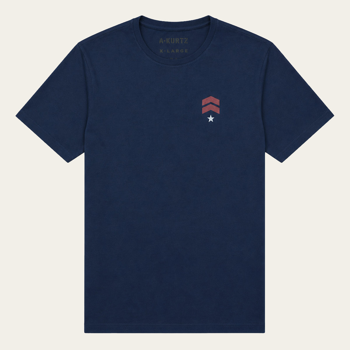 T-shirt z nadrukiem – Fritz krótki rękaw granatowy | color:airborne navy