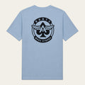 T-shirt z nadrukiem – tył |color:steel blue