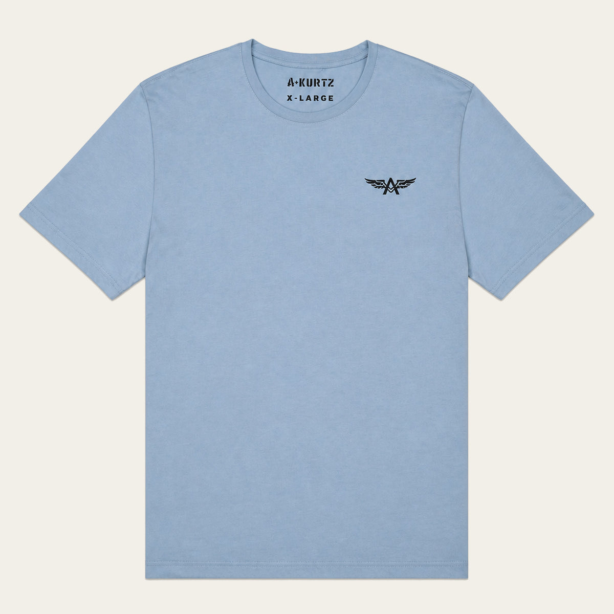 T-shirt z nadrukiem – przód |color:steel blue