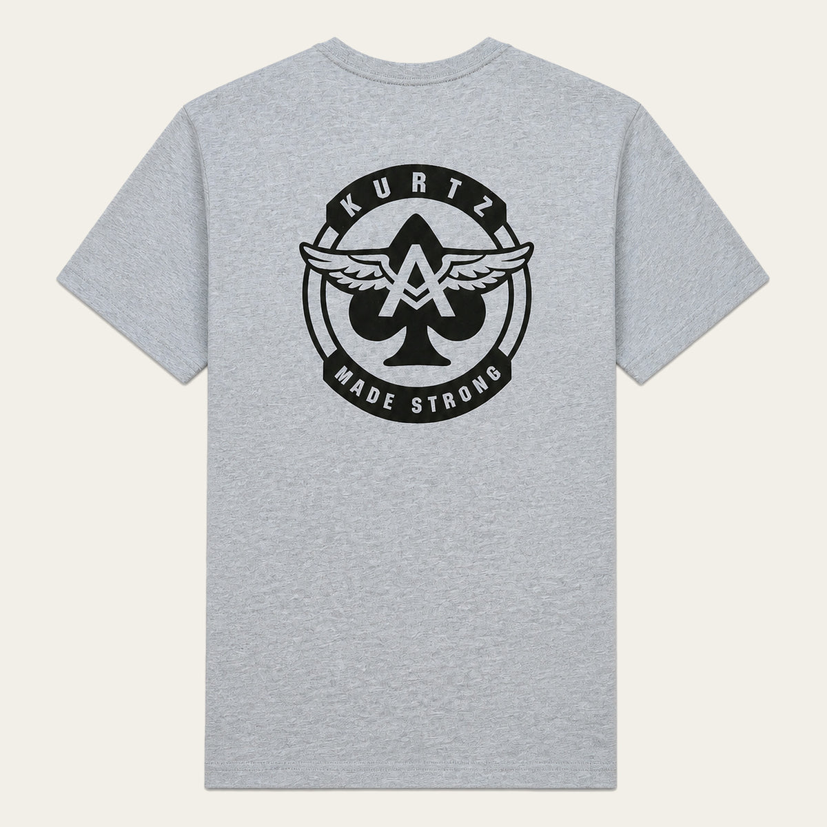 T-shirt z nadrukiem – tył |color:granite heather