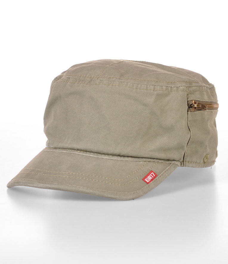 Cadet Cap Khaki Military Hat Unisex Cadet Army Cap Cotton Twill