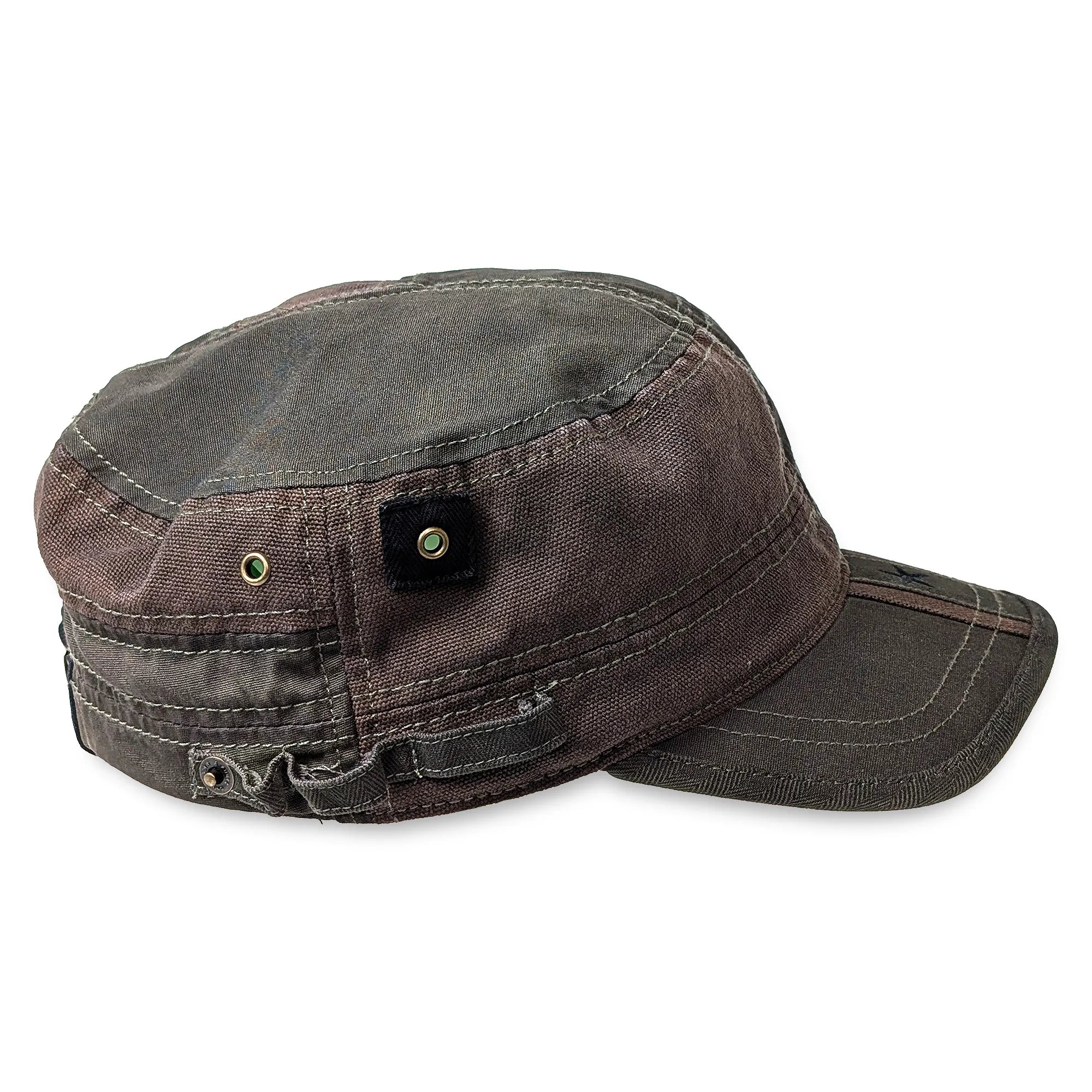 Military Cadet Cap - Olive - Right