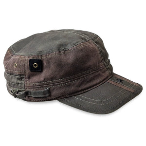 Military Cadet Hat - Olive - Front