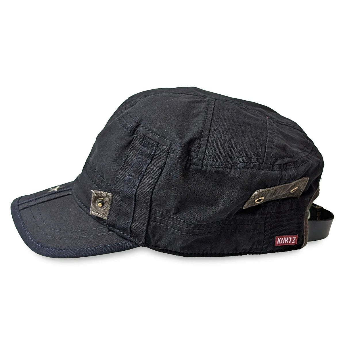 Cappello militare fashion - Nero - Sinistra
