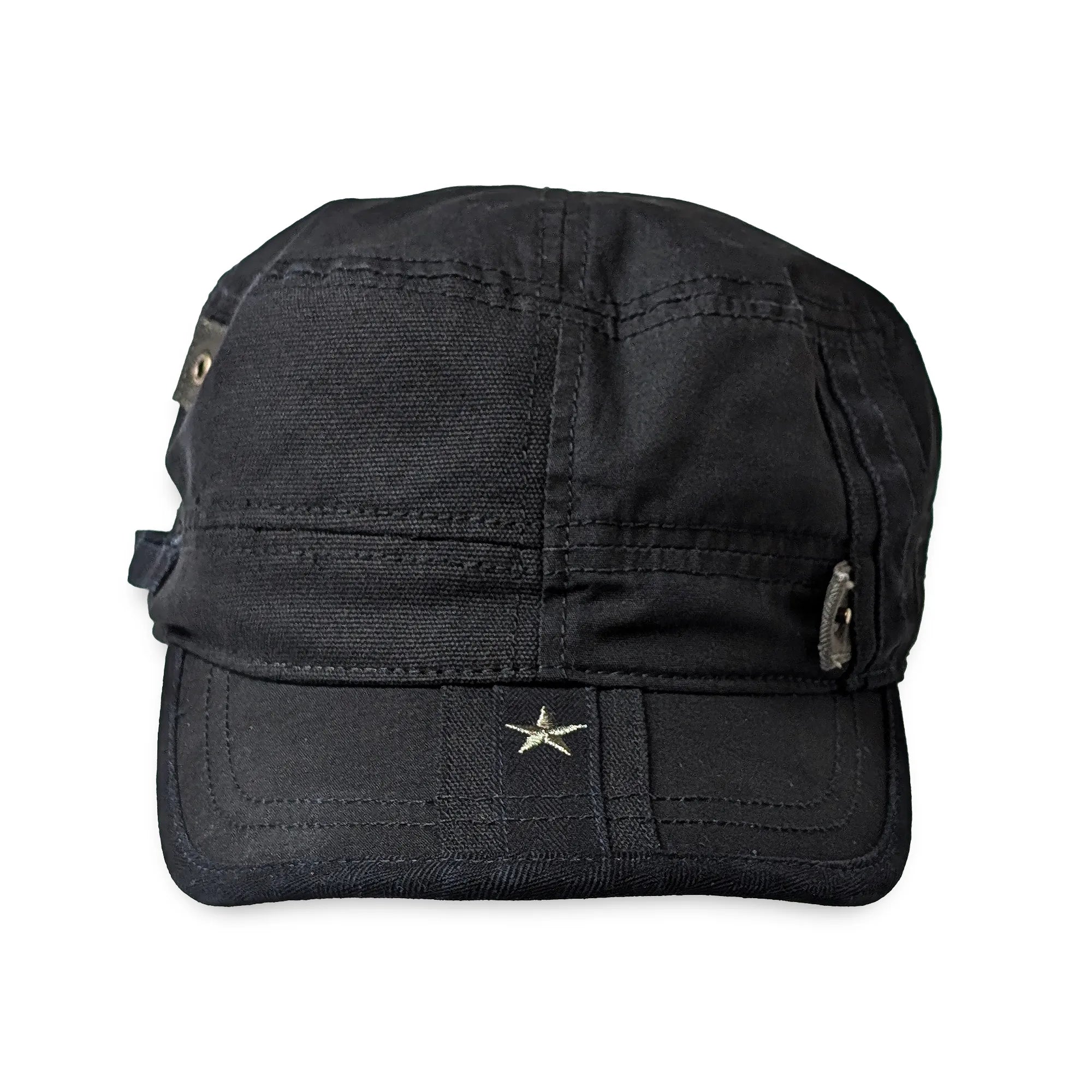 Military Fashion Hat - Black - Front