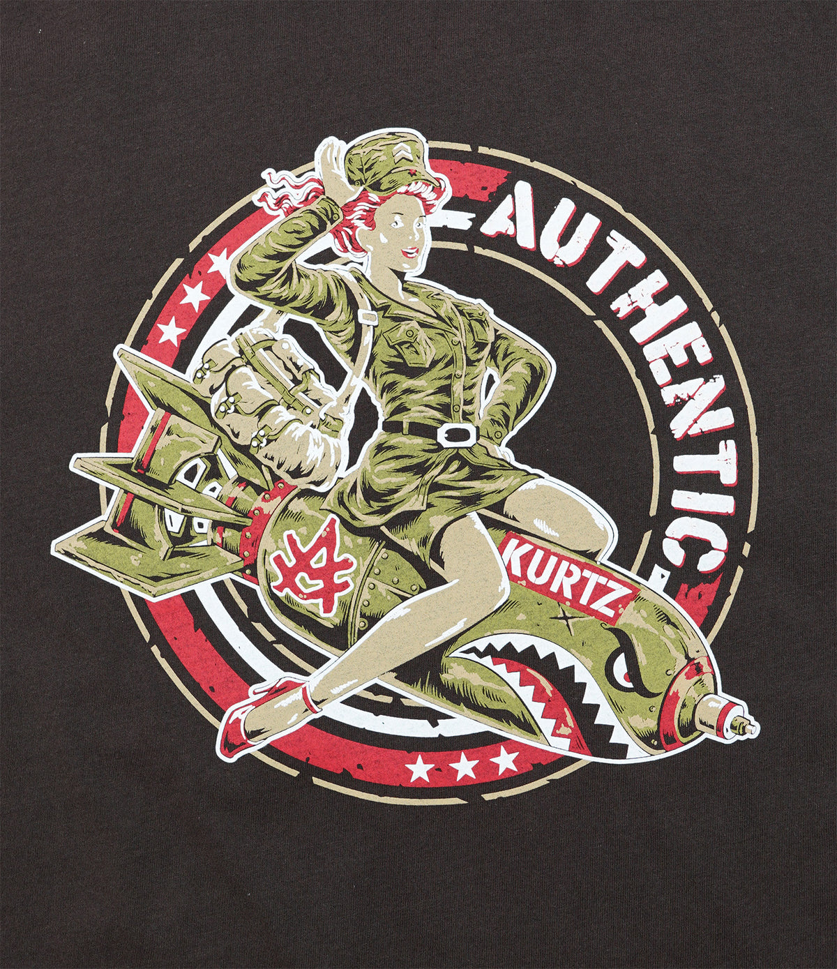 T-shirt Nose Art | color:chocolate