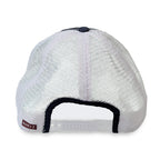 Snapback Baseball Cap - Navy - Back - Tad |color:Navy/White