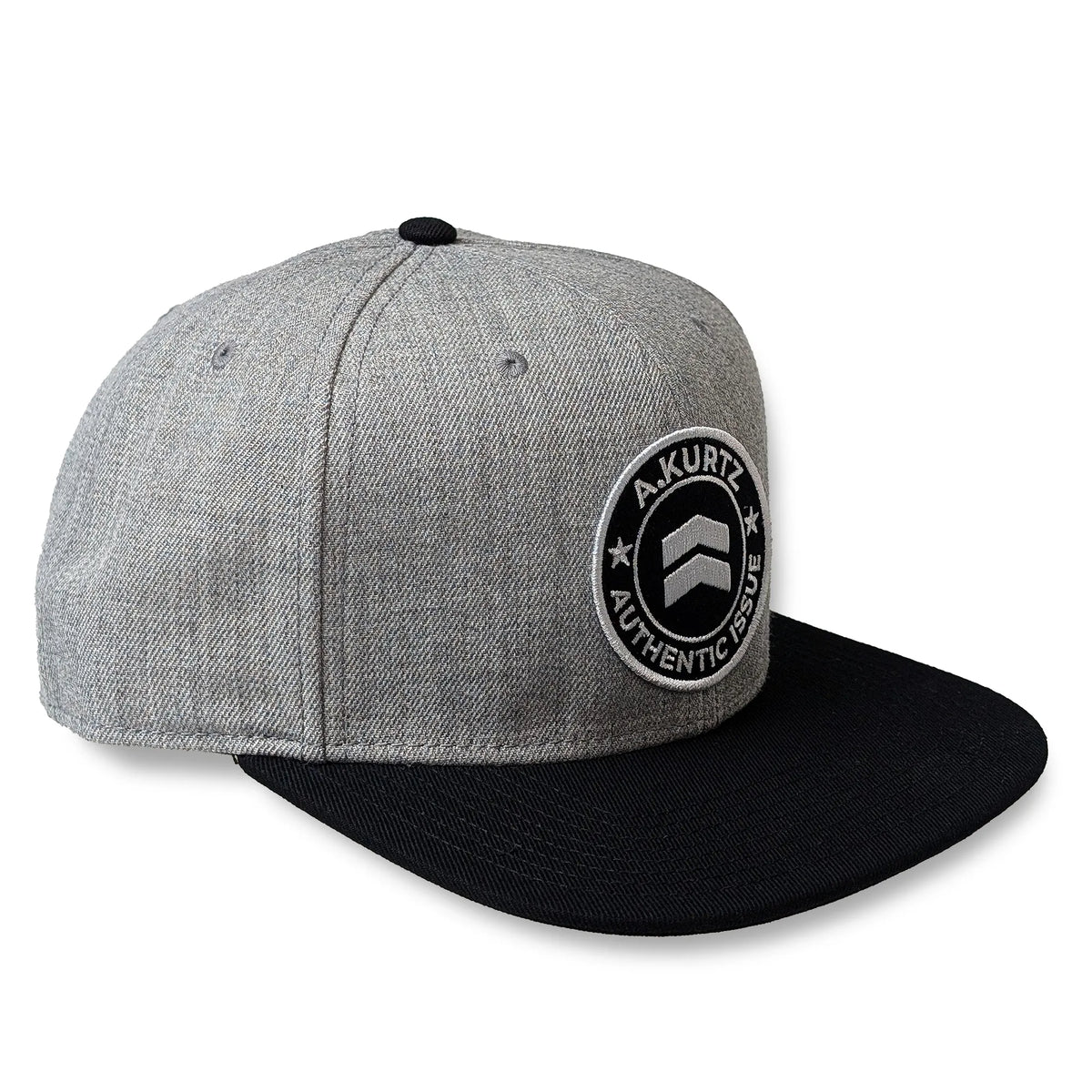 Snapback Trucker Cap - Grey - Front Right |color:black/charcoal