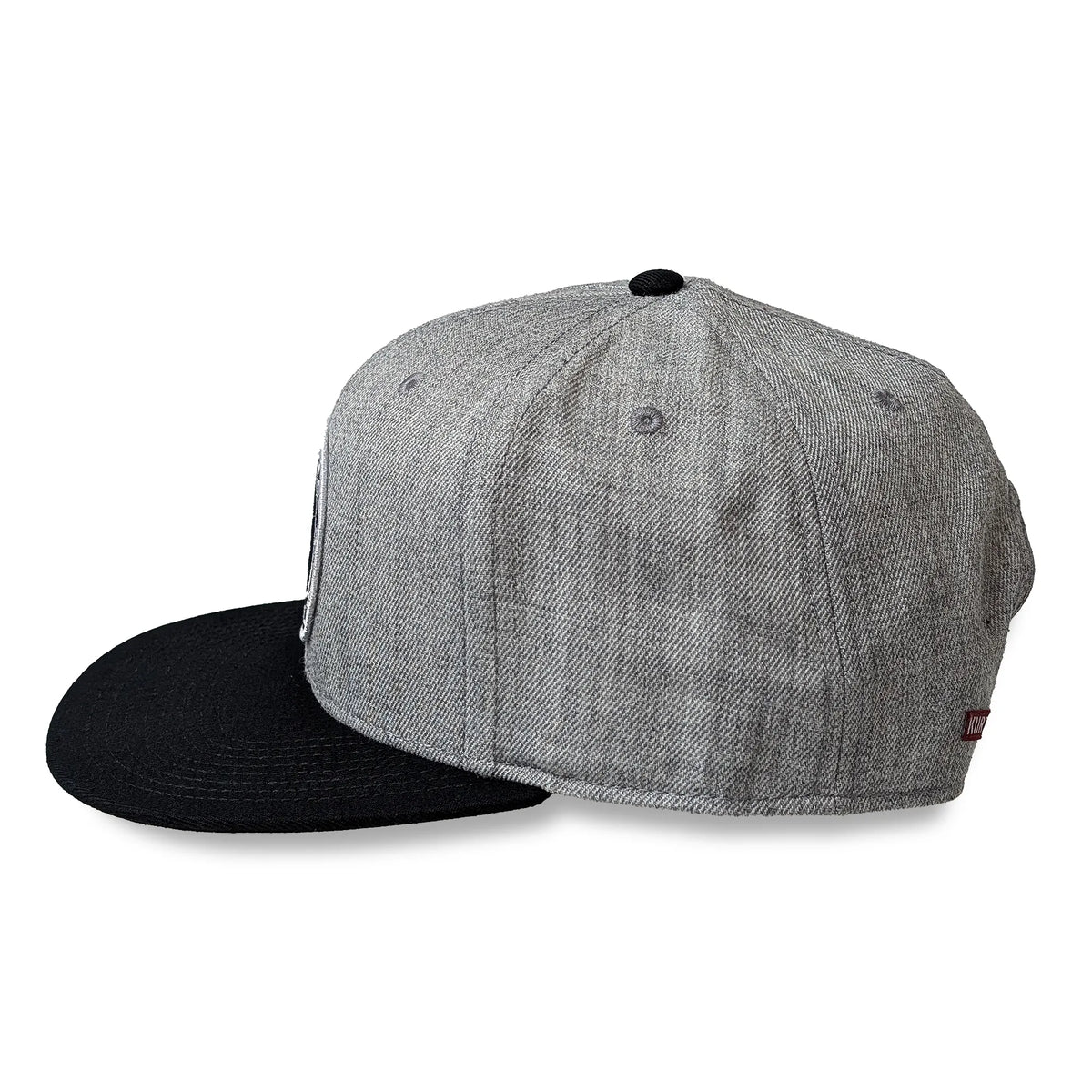 Snapback Trucker Cap - Grey - Left |color:Black/Charcoal
