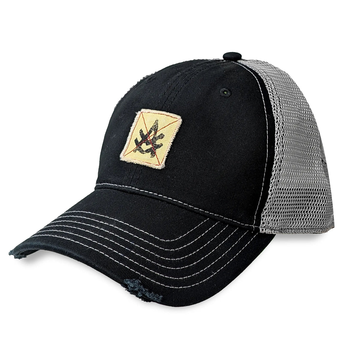 Stylish Baseball Cap - Black - Front Left - Tad |color:Black/Charcoal