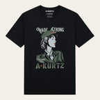 T-shirt vintage con grafica - Nero - Fronte | color:black