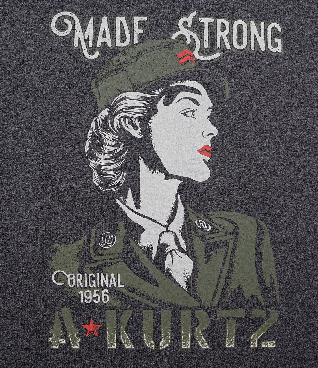 T-shirt vintage con grafica - Antracite