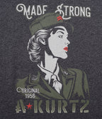 T-shirt vintage con grafica - Antracite