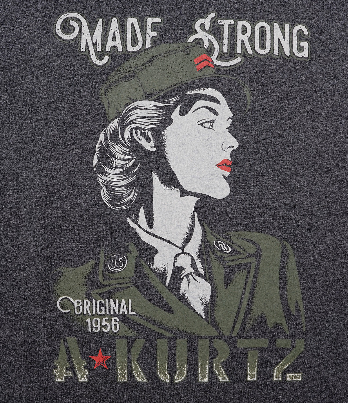T-shirt vintage con grafica - Antracite