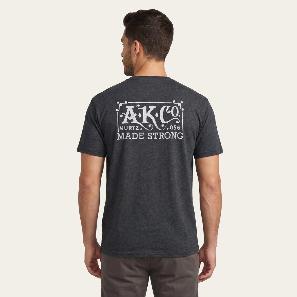 T-shirt vintage – tył – na modelu  | color:Charcoal