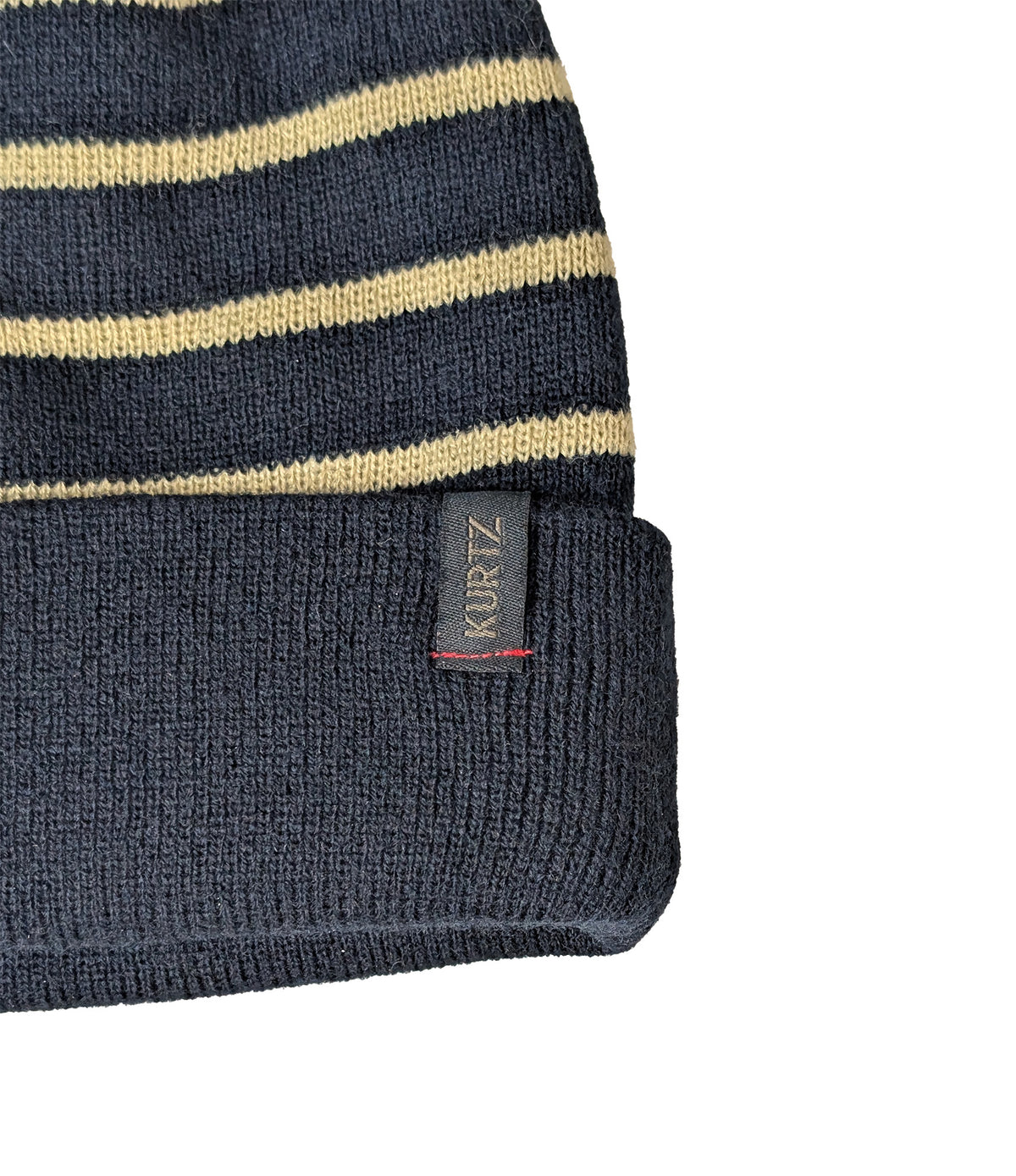 Czapka beanie w paski |color:Navy