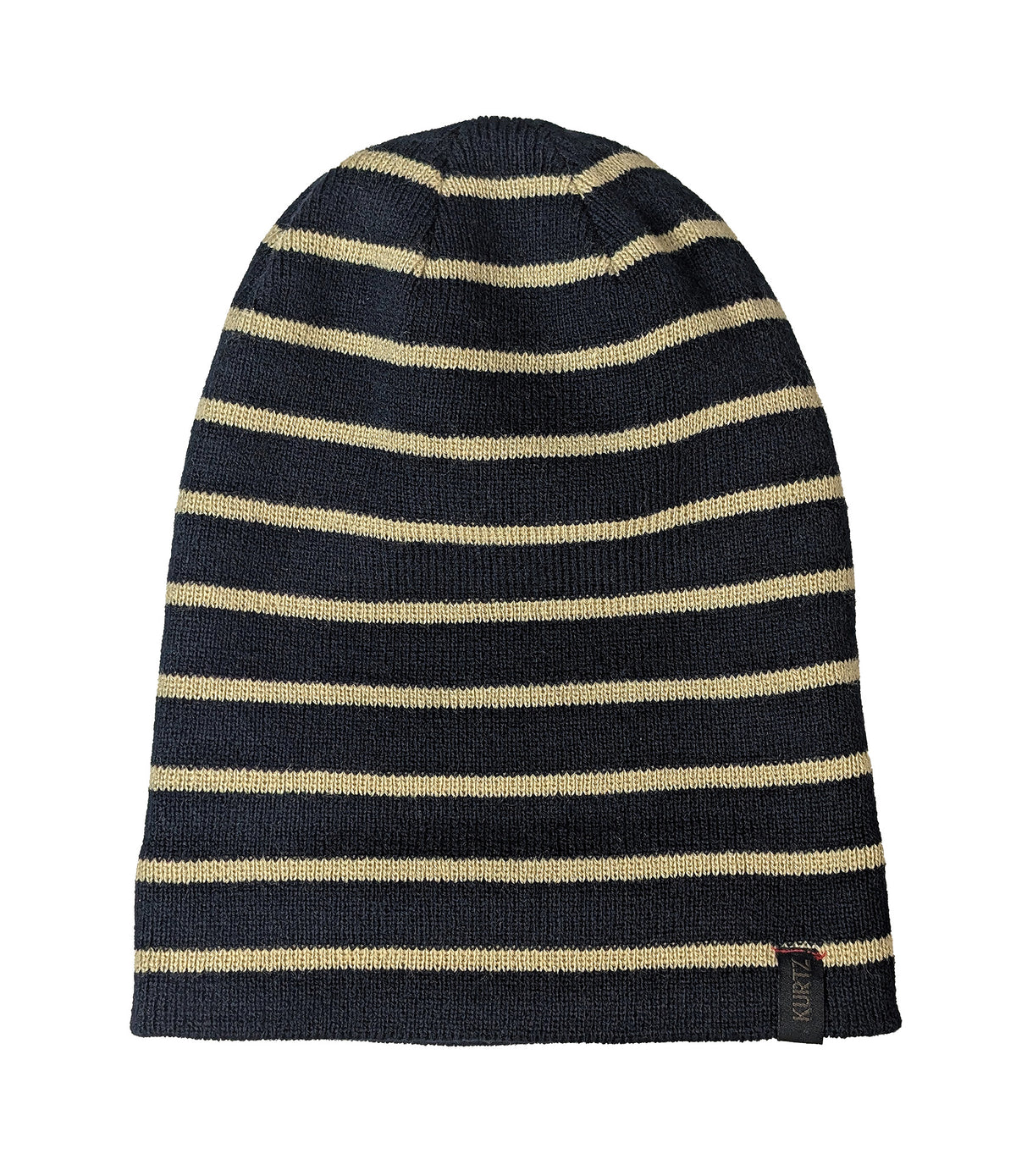 Czapka beanie w paski |color:Navy