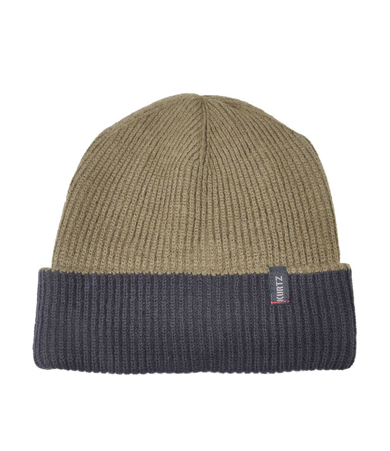 Dwustronna czapka watch cap z wełny merino |color:Military Black