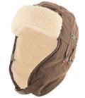 Skórzana czapka pilotka |color:Military Brown