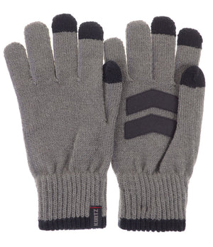 A Kurtz Rebel Wool Knit Gloves - Grey - Detail