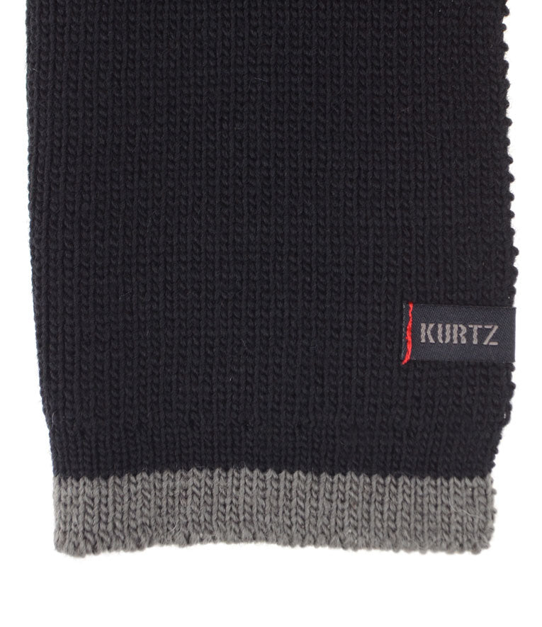 A. Kurtz Rebel Wool Scarf - Black - Logo