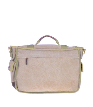 Canvas Cotton Messenger Bag - Back