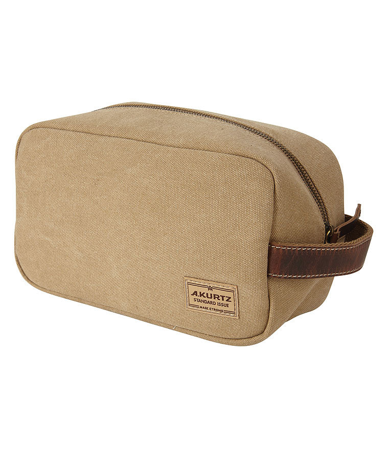 Dopp Kit キャンバス トイレタリーバッグ - タン