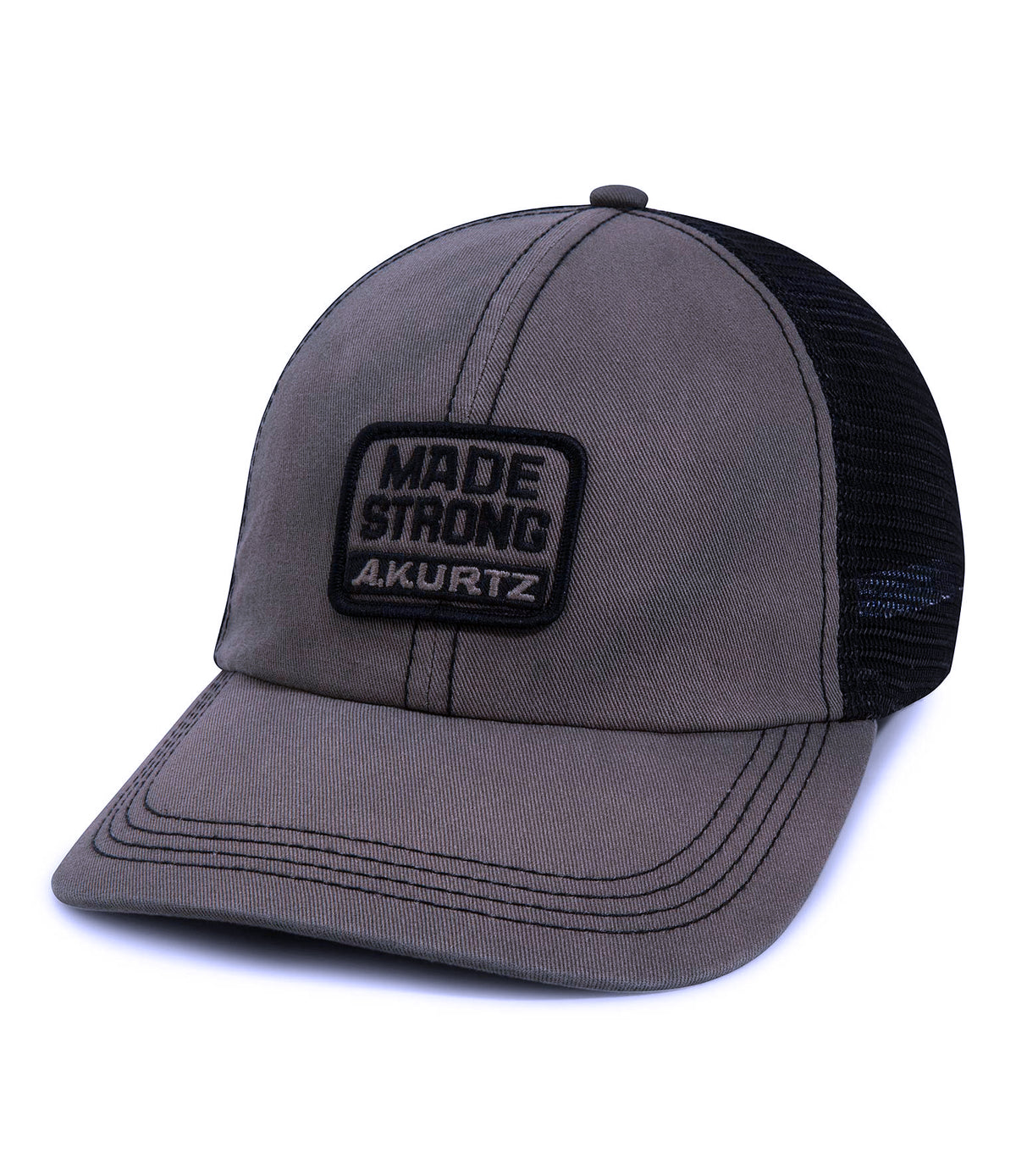 Contrast Stitch Trucker Cap - Gunmetal |color:Gunmetal