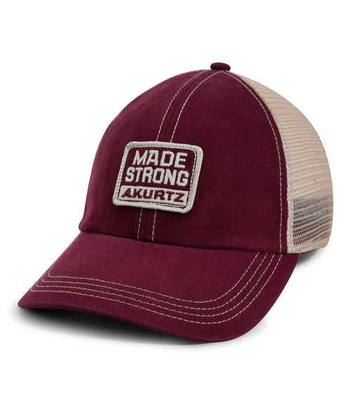 Czapka trucker Contrast Stitch – bordowa |color:Wine