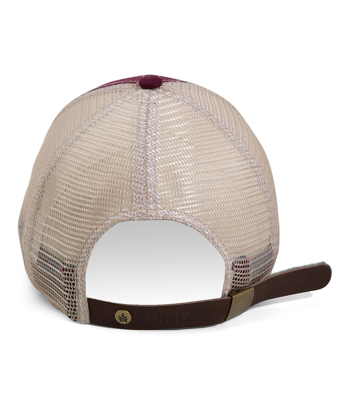 Contrast Stitch Trucker Cap Closure - Wine |color:Wine