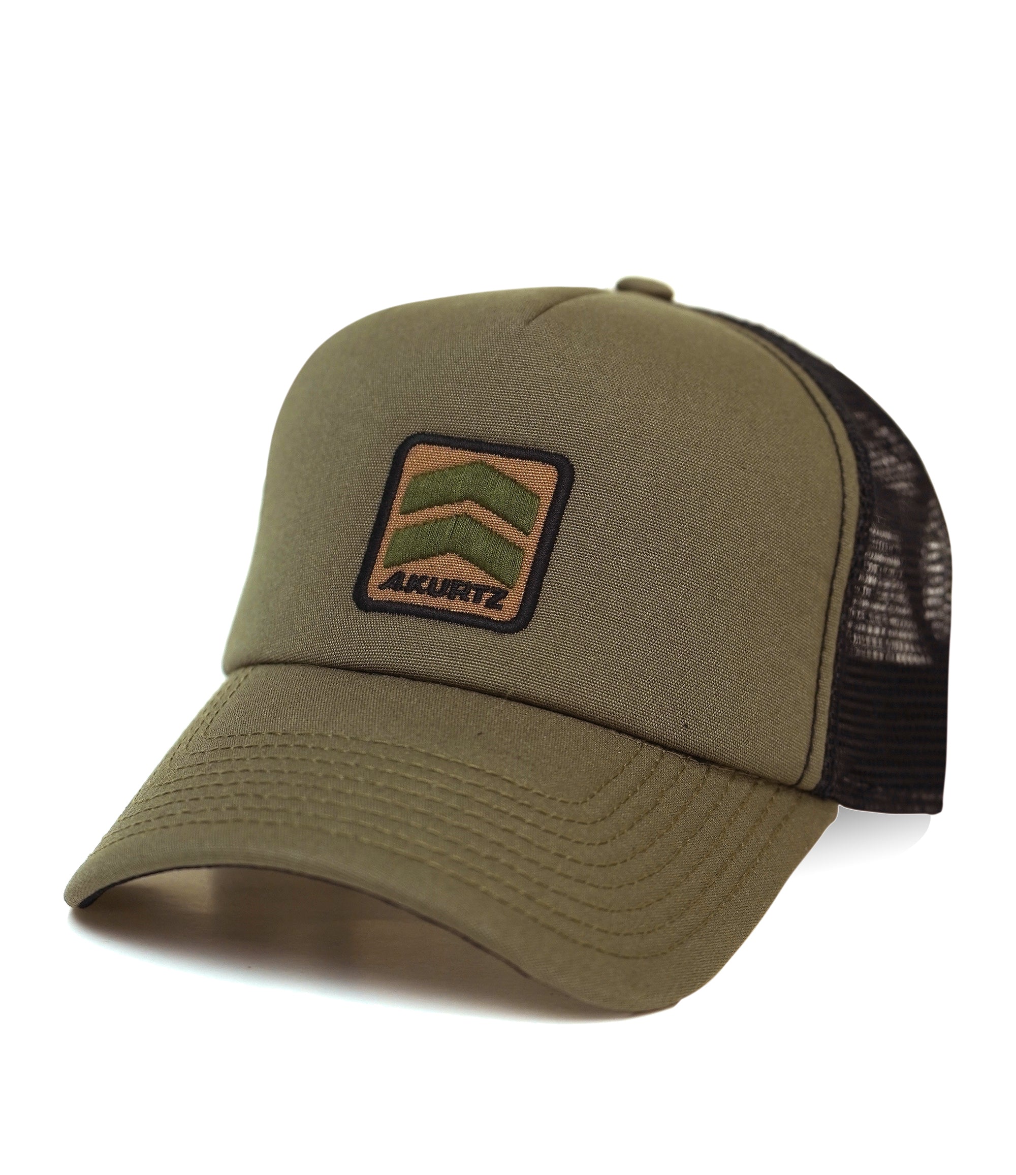 Foam Trucker Hat - Chevron Military Green