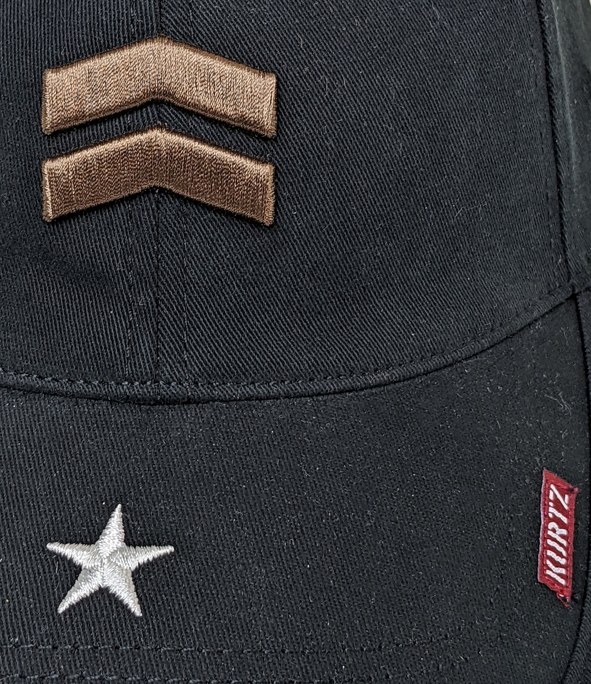 Stretch Fit Baseball Cap - Crown Black |color:Black